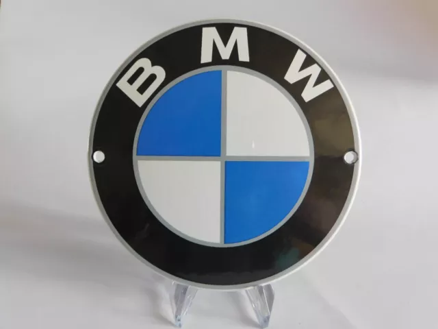 BMW Emailschild Plaque Emaillee Doorpost Porcelain Enamel Metal Garage Logo Sign