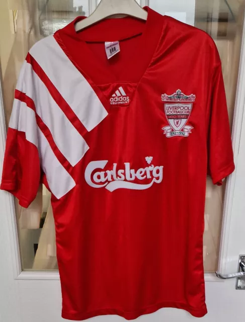 Adidas Liverpool Home Centenary Shirt 1992/93 - Small