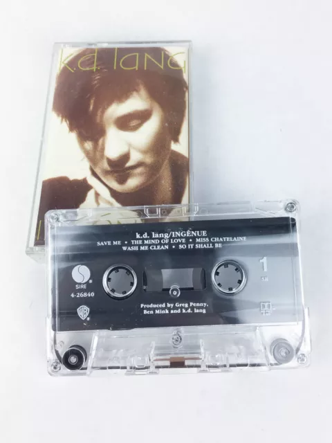 k.d. lang Ingenue Cassette Tape (1992, Sire Records / WB)