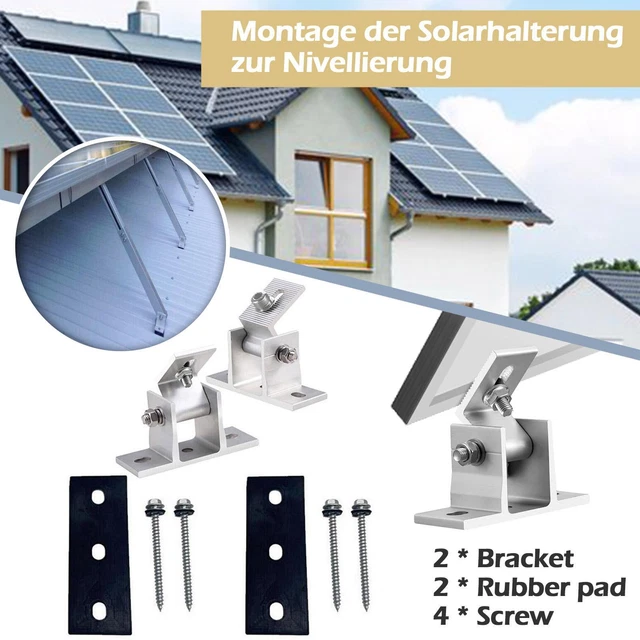 2* SOLAR MODULE Mount PV Custom Adjustable Mounting Flat Roof £12.78 ...