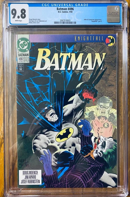 Batman #496 CGC 9.8  1993 DC Comics "Knightfall" part 9 (Joker & Scarecrow app)