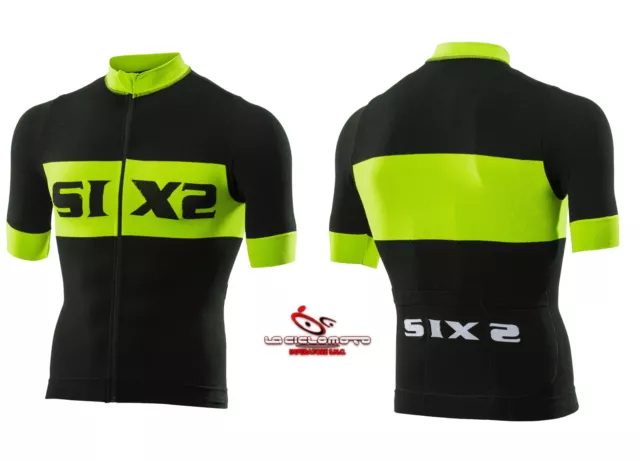 Maglia Bici Con Zip Manica Corta Luxury Nera E Gialla Sixs Taglia M Carbonio