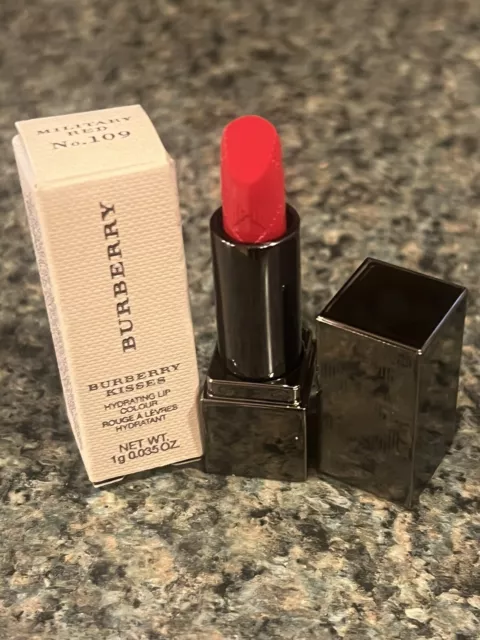 Burberry Burberry Kisses Hydrating Lip Colour~No.109 Military Red~NIB~Mini