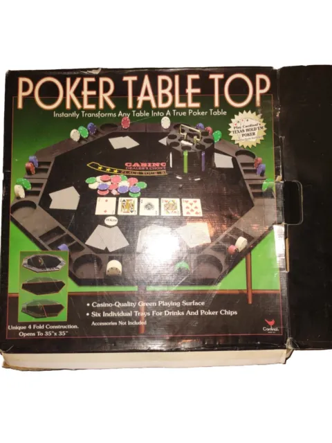 Cardinal Poker Table Top 35x35 Casino Quality Felt playing surface