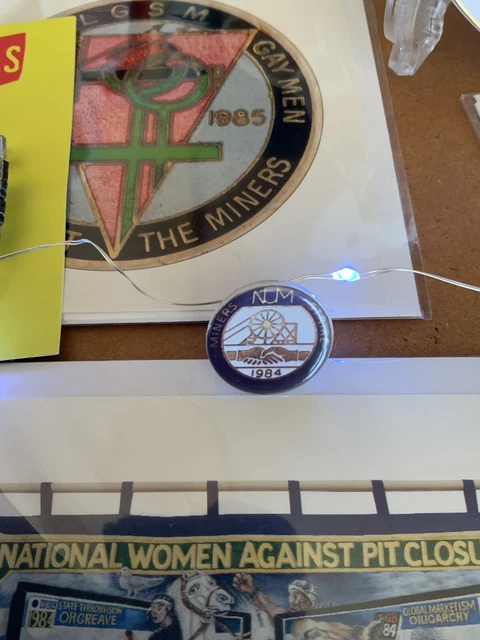 miners strike colliery badge