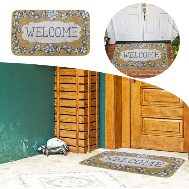 Floral Print Doormat Front Door Welcome Mat Bathroom Kitchen Floor Rug Carpet