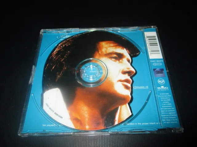 RARE! CD MAXI 2 TITRES "ELVIS PRESLEY : SUSPICIOUS MINDS" shape CD picture disc