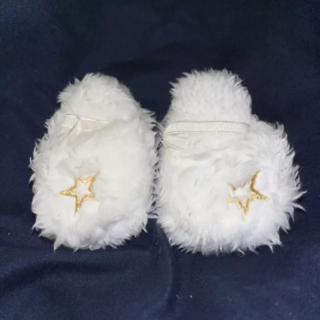 American Girl Doll 18" Warm Wishes Pajamas White Gold Star Slippers ONLY