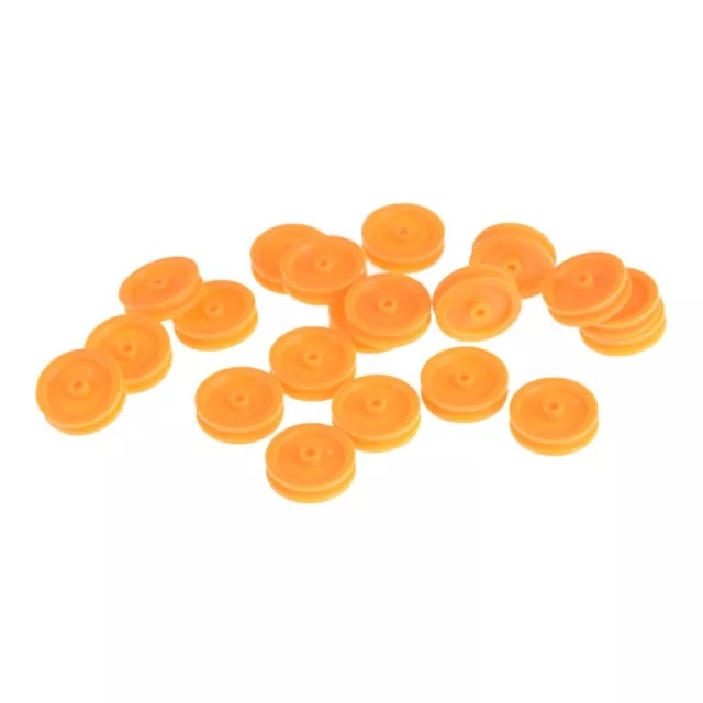 20Pcs 2mm Hole Orange Plastic Belt Pulley for DIY RC Toy Car Airplane DDA Ys Hc