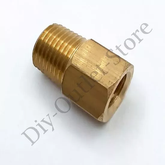 Female M10x1 to Male 1/4BSPT Reducer Oil Pressure Gauge Adapter Brass sump plug