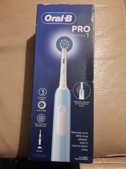 Oral-B Pro 1 Cross-Action Electric Rechargeable Toothbrush with 3 Cleaning Modes