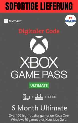 XBOX Game Pass Ultimate + XBOX LIVE GOLD - 6 mesi - codice digitale - immediato