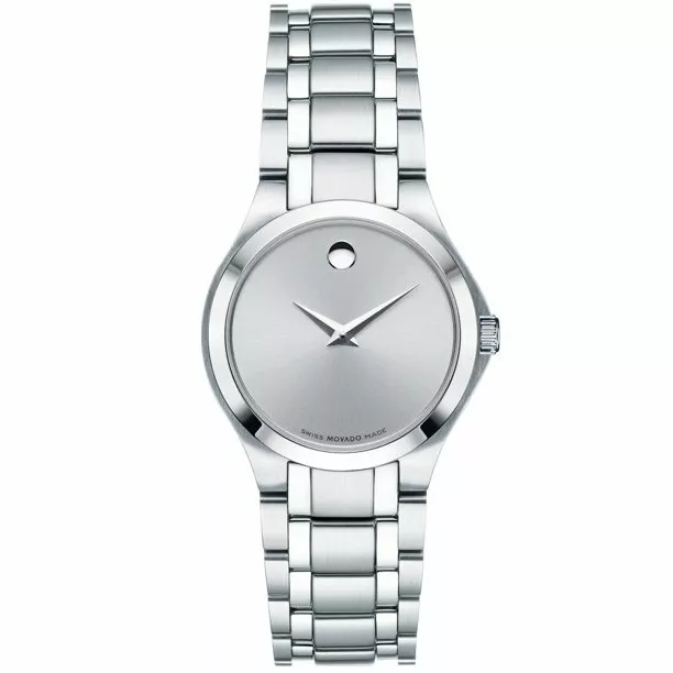NEW MOVADO Museum Collection Portfolio Silver Dial Ladies Watch 0606785 $995
