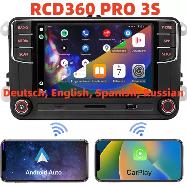 Autoradio RCD360 PRO3S 330 Wireless Carplay Android Auto BT Pour VW Golf Tiguan