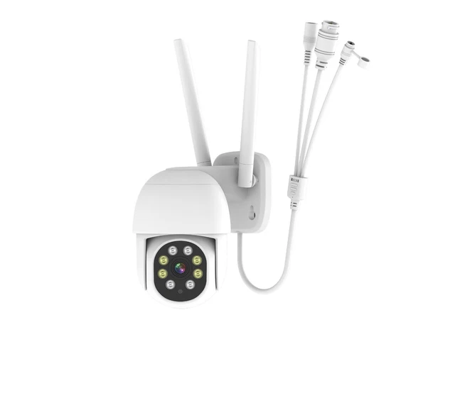 Caméra IP WiFi 8 MP 4K HD à double objectif avec écran, détection de