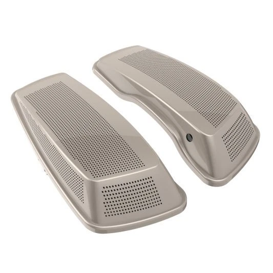 Advanblack Silver Fortune Dual 6x9 Speaker Lids for Harley 2014+ Street Glide