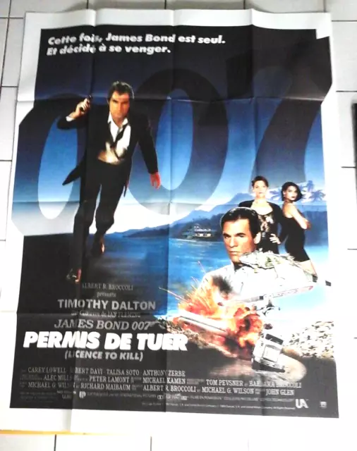 Affiche cinema 120x160 PERMIS DE TUER,JAMES BOND,007