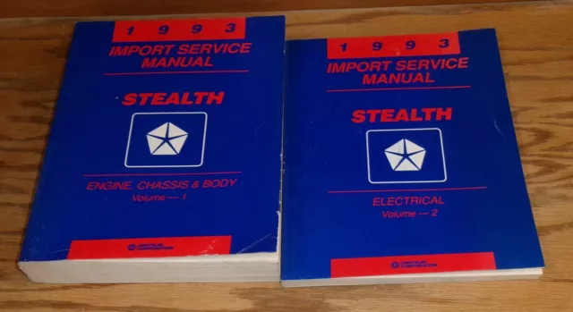 Original 1993 Dodge Stealth Shop Service Manual Volume 1 & 2 Set 93