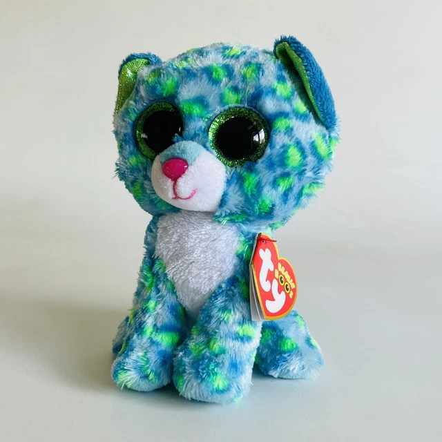 TY BEANIE BOO 2017 Leona Leopard Soft Toy Cuddly Plush Stuffed Animal 6