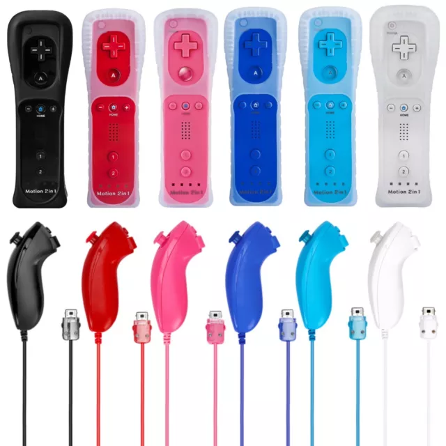 2 in 1 Remote Motion Plus Controller, Nunchuk - Nintendo Wii / U (NEU) 🆕✅