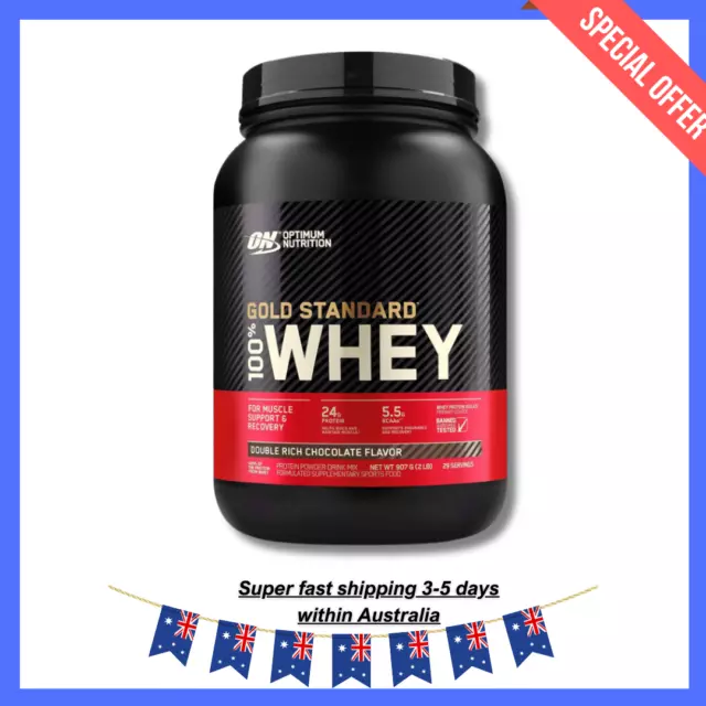 Whey Protein Powder OPTIMUM NUTRITION Gold Standard 100% , Double Rich Chocolate