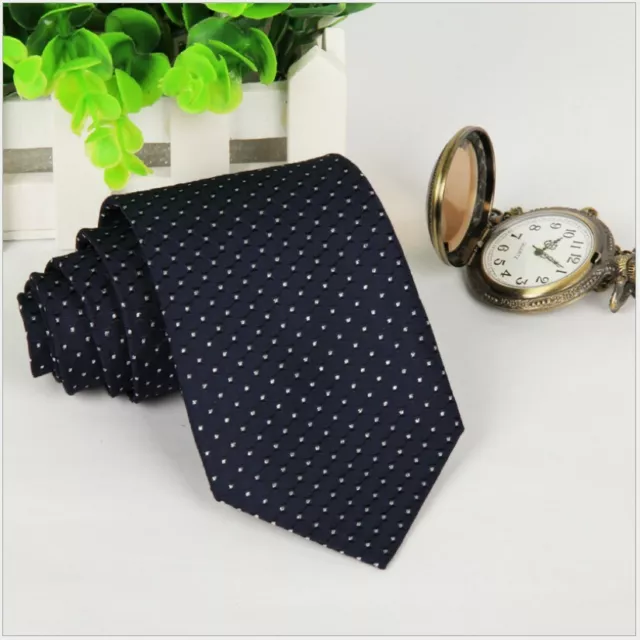 Mens Patterned Business Formal Ties Striped Woven Silk Imitation Tie Necktie