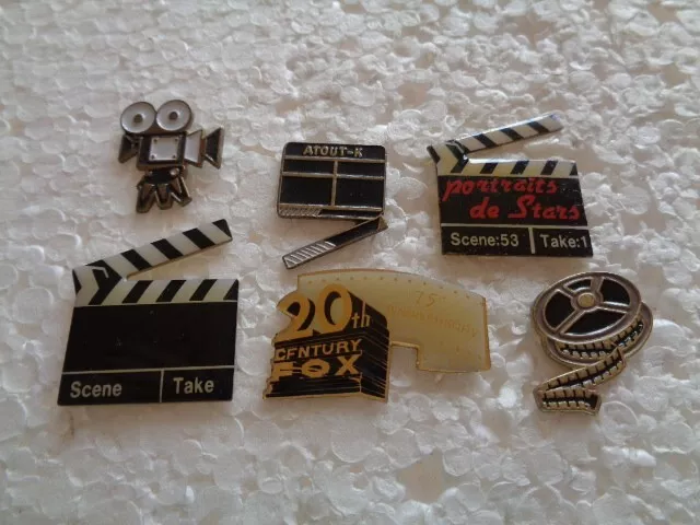 Job lot of 6 Hollywood Movie making related metal lapel pins