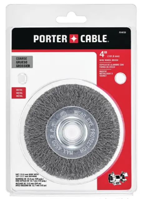 PORTER-CABLE PC497203PK 4 pulgadas rueda de alambre engarzado, paquete de 3