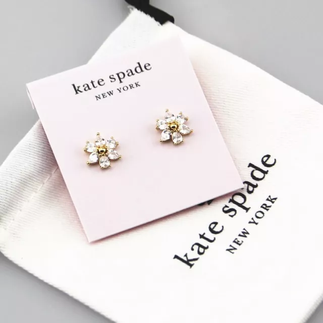 Kate Spade New York Coral Crystal Flower Stud Earrings