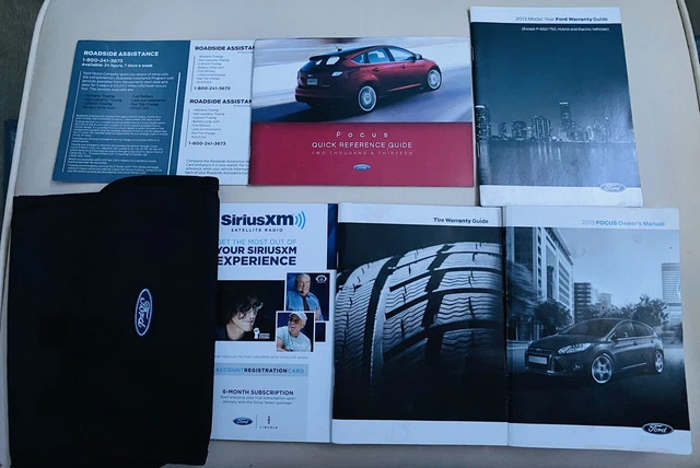 Used (OEM) 2013 Ford Focus Owners Manual with guides and cloth Case