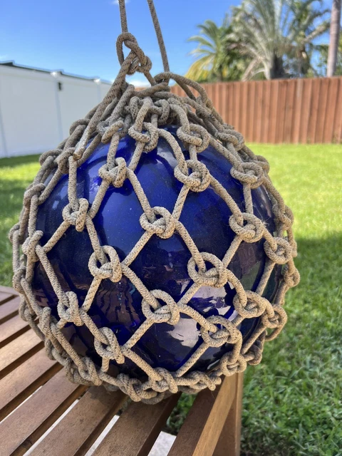 antique japanese glass fishing floats vintage Blue