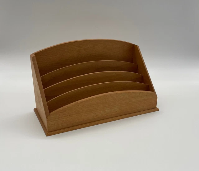 Porte-courrier Ancien En Carton Bouilli – Décor Feuilles De Houx – Occasion