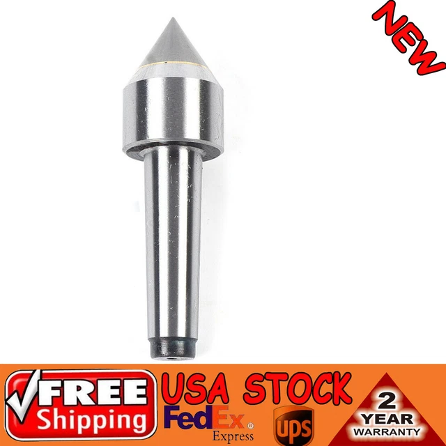 NEW MT2 CNC THREADED CARBIDE DEAD CENTER MORSE TAPER #2, 0.000197" 60 degree