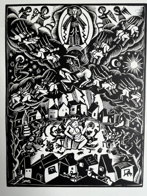Bogna Krasnodeska Woodcut Woodcut The Apocalypse Prophecy War