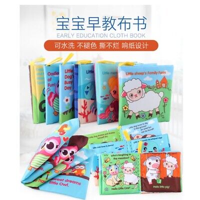 Cloth Baby Book Rattles Mobile Toy Soft Animal Early Learning Newborn Educate
