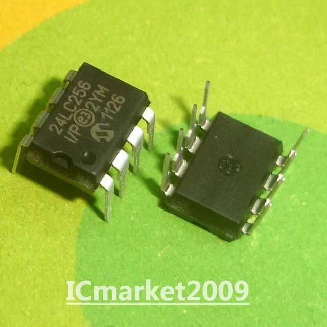10 PCS 24LC256-I/P DIP-8 24LC256 CMOS 256K I2C Serial EEPROM Chip IC £7 ...
