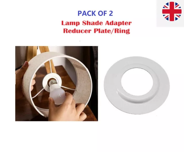 Lamp Shade Metal Ring Adaptor Converter Reducer Pack Of 2