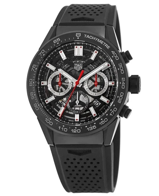 New Tag Heuer Carrera Calibre Heuer 02 45mm Ceramic Men's Watch CBG2A90.FT6173