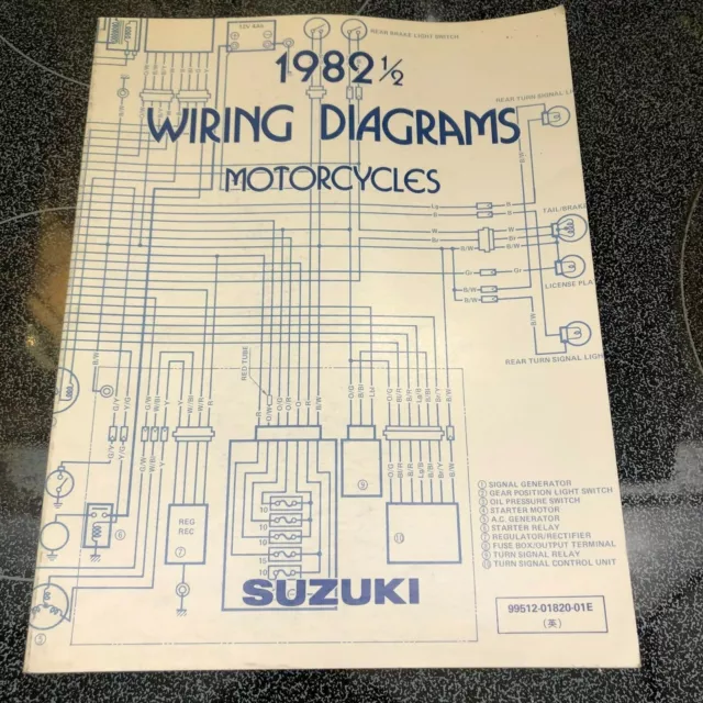 Suzuki Wiring Diagrams Manual February 1982 Printed in Japan in English 1982 1/2