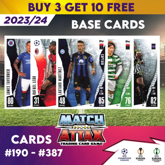 Partido Attax 2023/24 23/24 Liga de Campeones - Base Tarjetas #190- #387