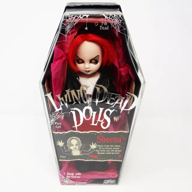 2002 Mezco Toyz Living Dead Dolls Series 3 Sheena 10" Punk Doll Figure Boxed