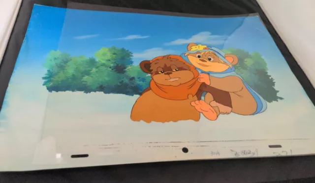 VINTAGE EWOKS animation cels BACKGROUND production art  Star Wars Animated I1