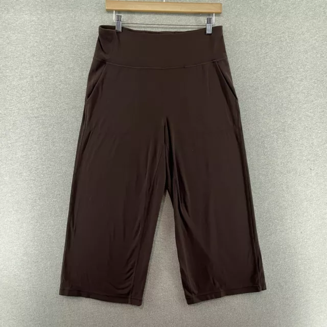 LULULEMON WOMENS STILL Crop Pants Size 4 Wide Leg Gray Stretch Pockets  $16.92 - PicClick