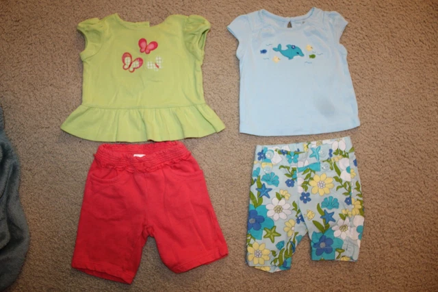 gymboree 4pc.baby girl sea splash social butterfly bundle 3-6 months(RARE)