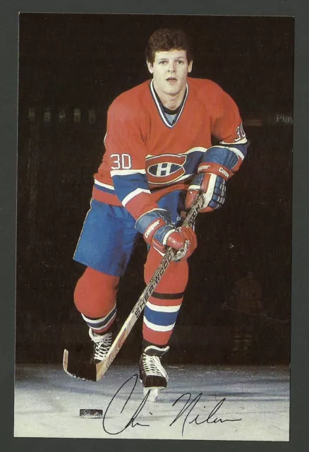 Chris Nilan Montreal Canadiens Team Issued Hockey Postcard