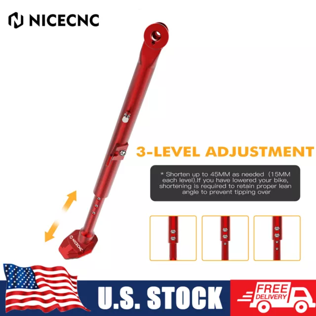 Adjustable Side Stand Lowering Kickstand For Honda XR650L 1993-2021 2022 2023
