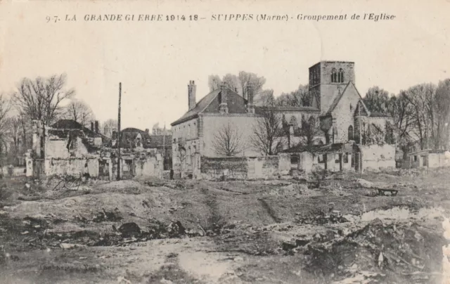 CPA 51 SUIPPES (Marne) Groupement de l'Eglise