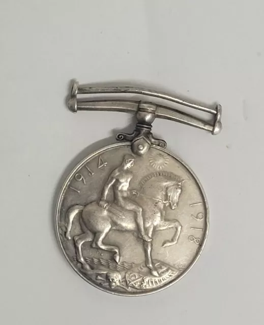 Georgivs V Britt Omn Rex Et Ind Imp WWI 1914 - 1918 Silver Madel Excellent Condi