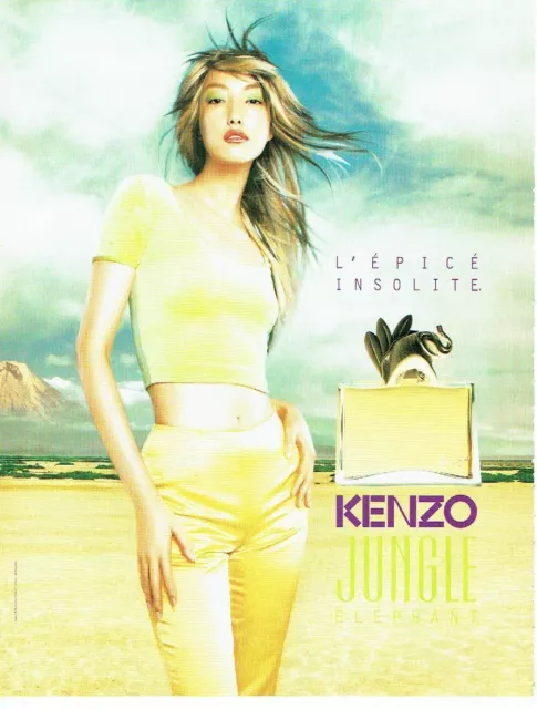 PUBLICITE ADVERTISING  116  1997   Kenzo  parfum femme Jungle éléphant