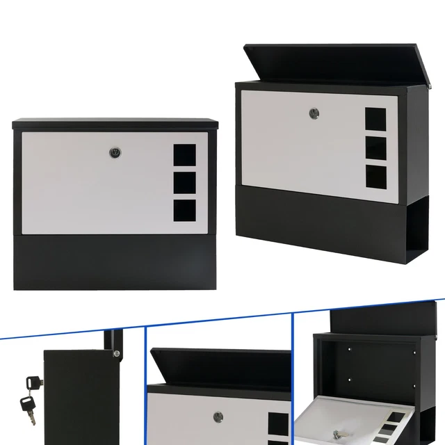 Cassetta Postale Rossa Da Esterno - 28.5x21.5x8 Cm, Con Serratura, Per Montaggio A Parete - Foto 11